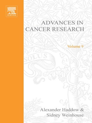 cover image of Advances in Cancer Research